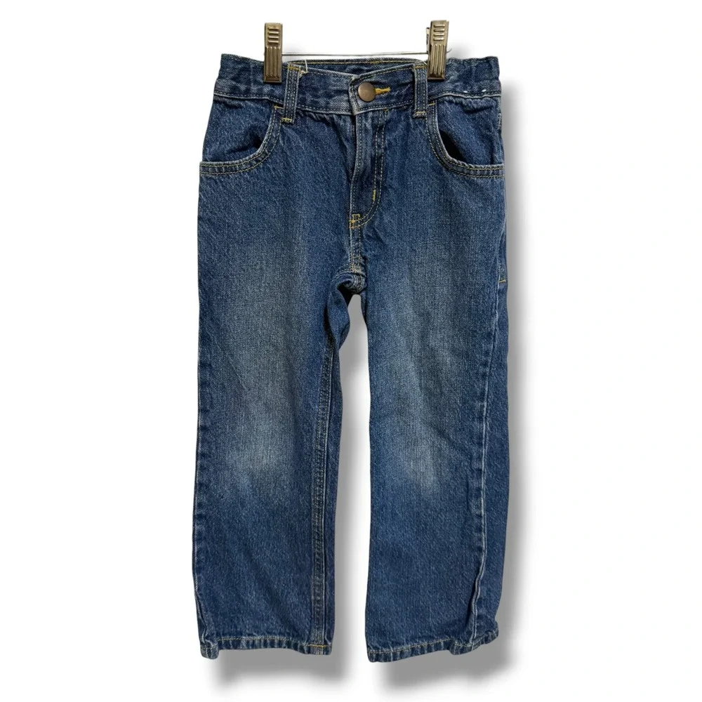 Gymboree Classic Straight Leg Jeans Adjustable Waist Kids Size 5 Medium Wash